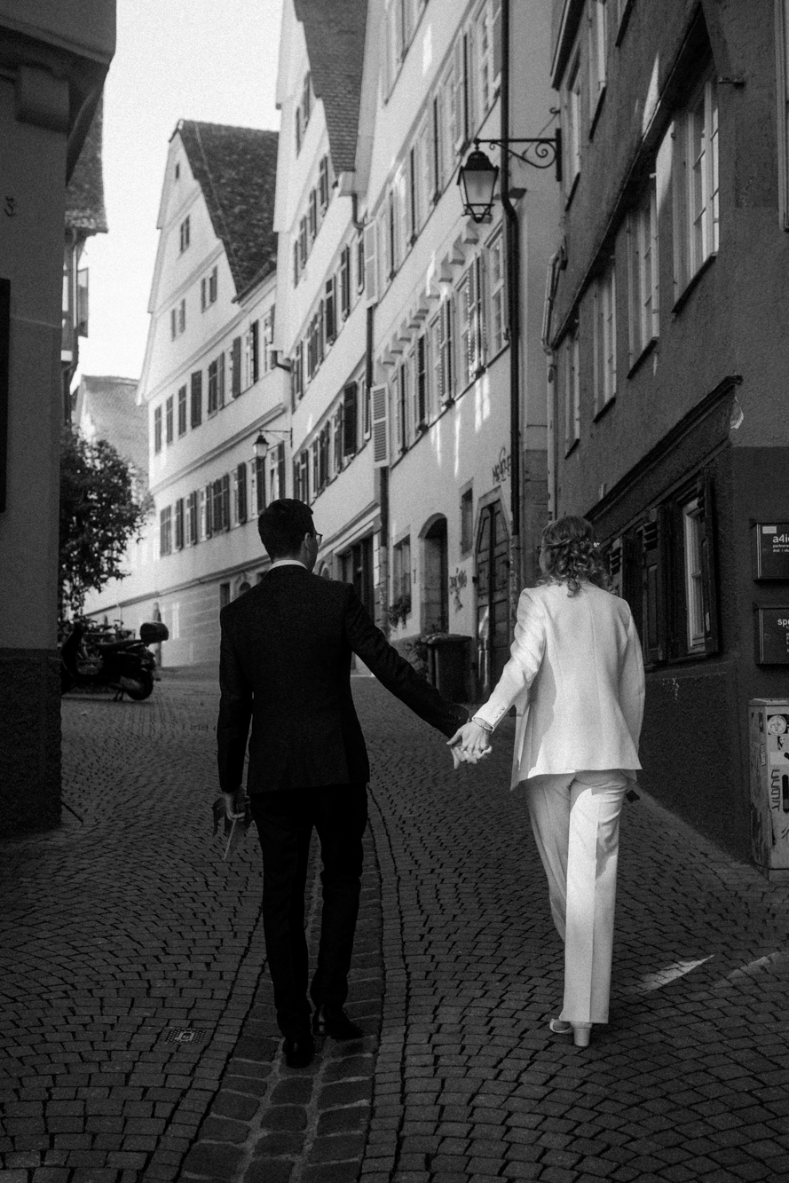 Altstadt Tübingen - Brautpaar - Hochzeitsfotos