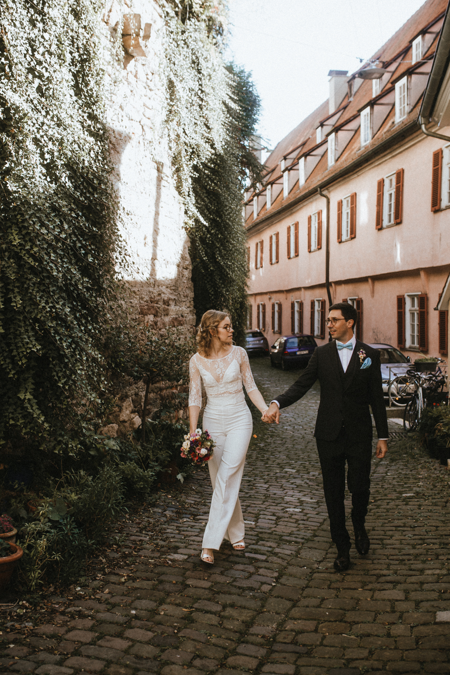 Altstadt Tübingen - Brautpaar - Hochzeitsfotos