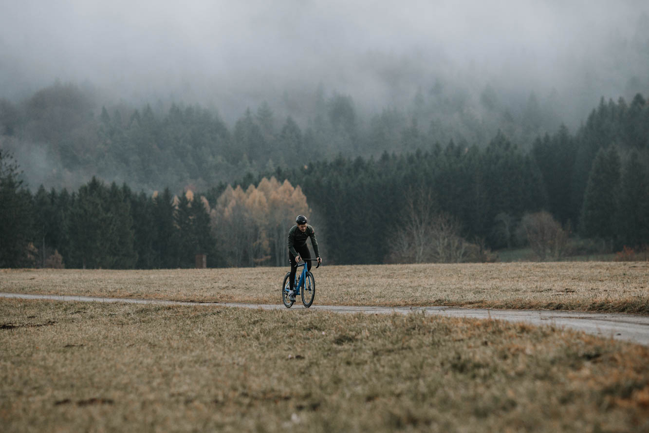 Hechingen - foggy morning - road bike athlete